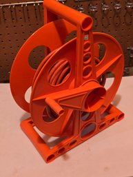 Extension Cord On Plastic Storage Reel  Orange  Used
