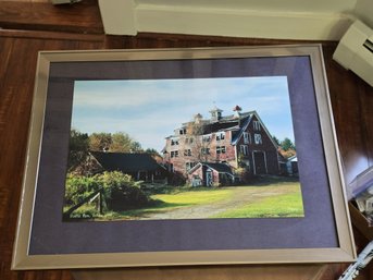 'Rustic Barn' Bardwell Farm Swanzey NH October 2008 Signed Photo Print Framed 26x20'