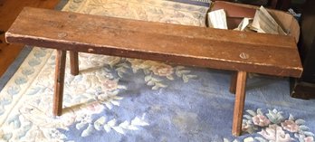 Title: Vintage Cohasset Colonial Hagerty Wood Bench 14x44x8