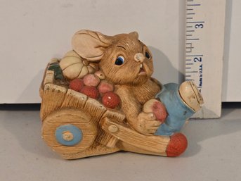 Vintage Pendelfin Barrow Boy Rabbit Figurine Hand Painted Stonecraft England