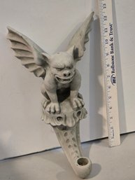Vintage Cast Stone Gargoyle Grotesque Wall Hanging Architectural Decor