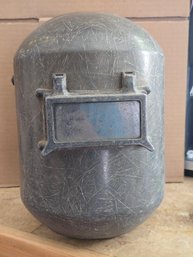Vintage American Optical Fiberglass Welding Helmet Flip-Up Lens Industrial Safety Gear