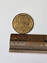 Vintage 1933 Ford V8 Thirty Years Of Progress Brass Token Medal 1903-1933 Grille Anniversary Coin