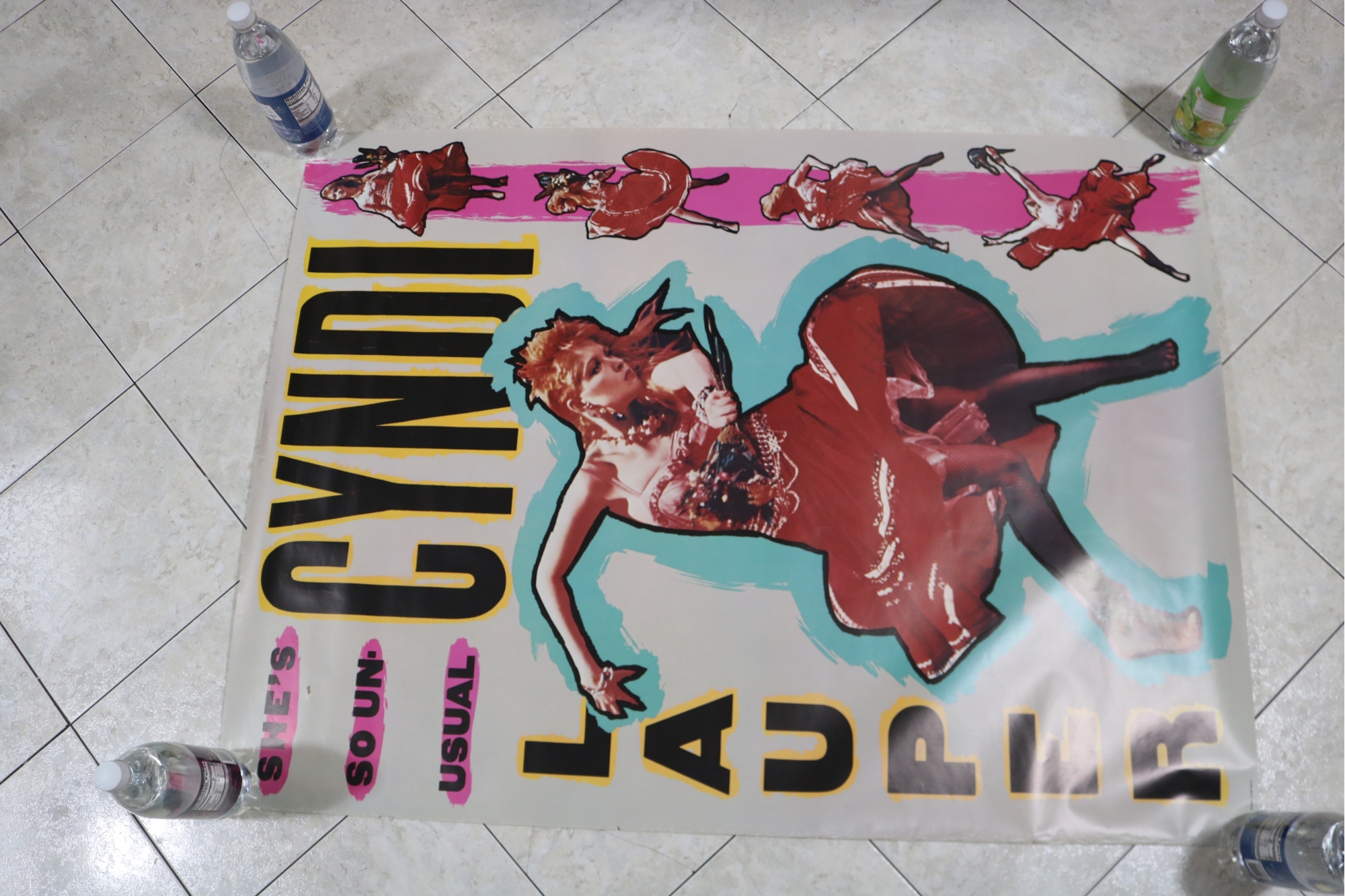 Vintage 1983 Cyndi Lauper- She's So Unusual Poster #2730