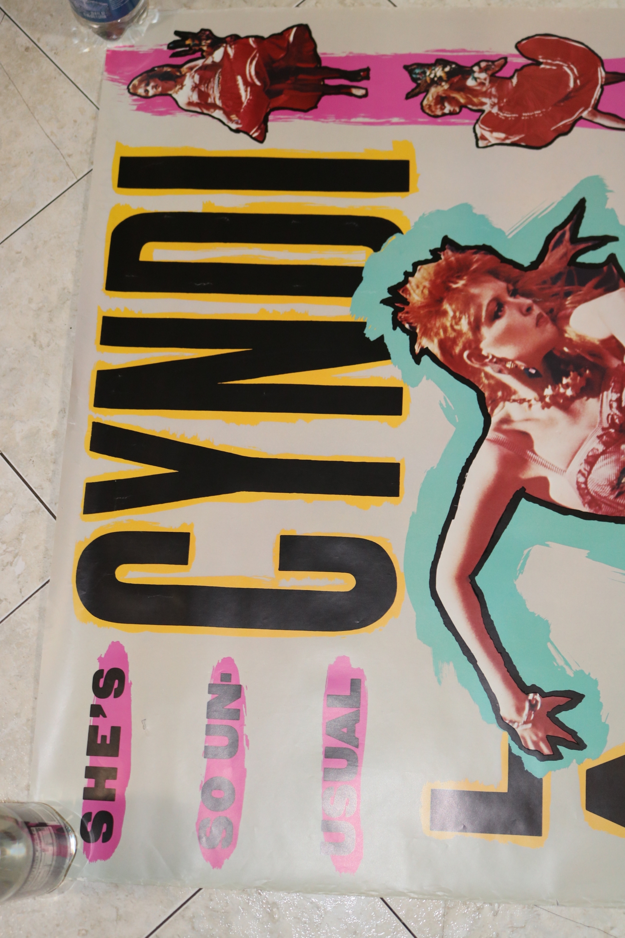 Vintage 1983 Cyndi Lauper- She's So Unusual Poster #2730