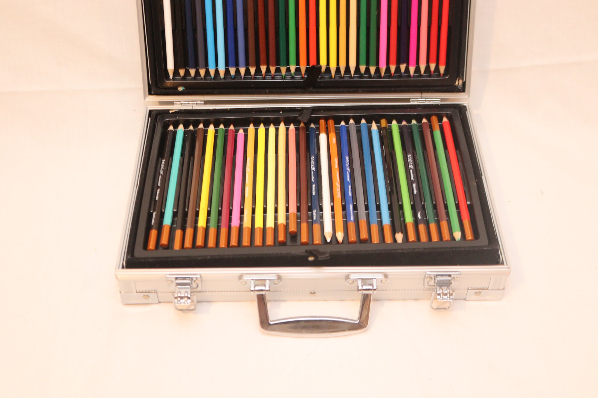 Artists Loft AllMedia Art Set In Aluminum Case Colored Pencils, Paint