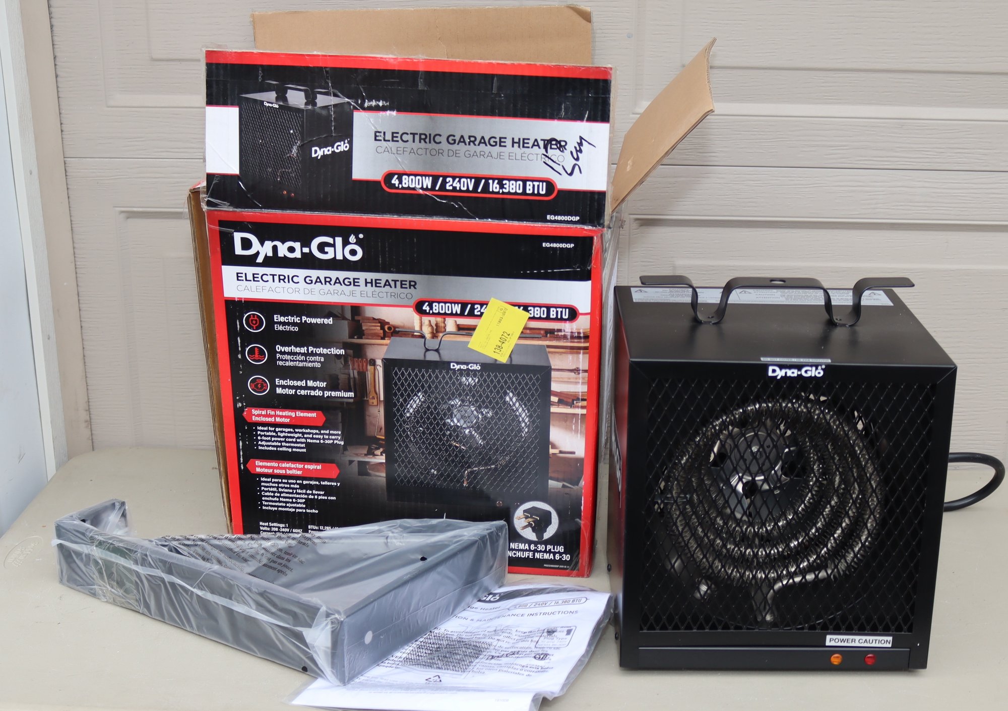 NEW Dyna-Glo 240V 4800W Electric Garage Heater, Black (H-66) #23987