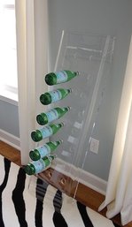 CB2 Acrylic Leaning Wine Rack