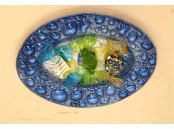 Murano Glass Candy And Oval Platter