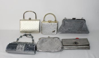 Assorted Silver Handbag Purse Lot. (F-9)