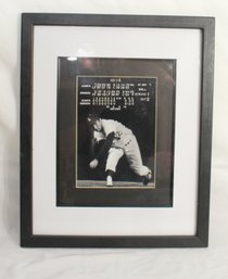 SANDY KOUFAX PITCHING DURING NO HITTER Photo Hall Of Fame W/ COA Framed. (D-75)