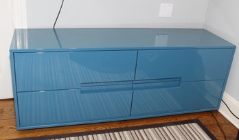 CB2 Blue Lacquer Low Latitude Dresser