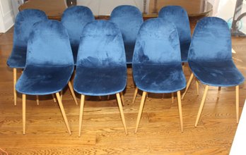 8 Blue Dining Chairs