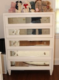 White Lacquer Mirrored White Dresser