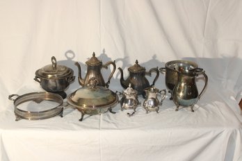 Vintage Silverplate Teapots Creamer, Sugar Bowls And More (B-43)