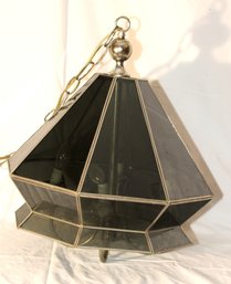 Glass Hanging Swag Lamp Glass Plug In Chandelier