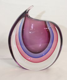 Luigi Onesto Murano Sommerso Vintage Art Glass Vase (E-11)