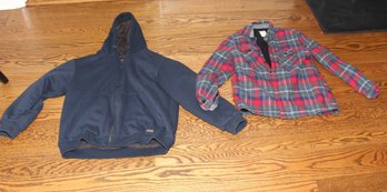 Smith Fleece Lined Hoodie Full Zip Sweatshirt &  VSTR  Fleece Lined Flannel Shacket (B-61)