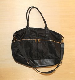 A New Day Nylon Weekender Bag Black Zippered Bag