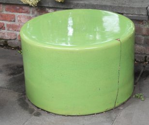 Green Glazed Garden Stool