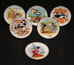 Disneyland Walt Disney Mickey & Minnie Mouse Collectors Plates 3 Set Of 6