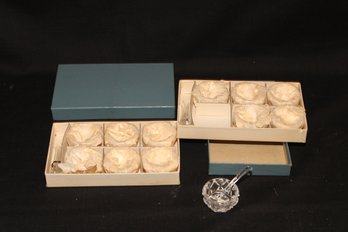 12 Vintage Crystal Salt Cellars