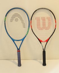 2 Kids Tennis Rackets Head & Wilson