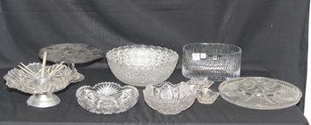 Some Nice Glass!  Serving Bowls Platter, Cake Stand (N-25)