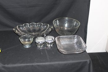 Assorted Glass Serving Pieces