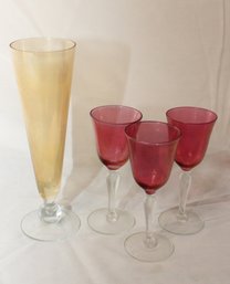 Vintage Colored Glasses (A-35)