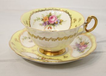 E.B. Foley Bone China Teacup & Saucer Made In England (A-37)