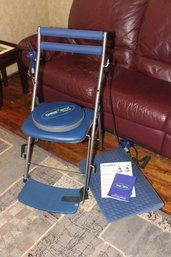 Chair Gym Seated Workout With Resistant Pulleys And Twister Seat Blue