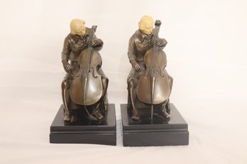 1932 Jb Hirsch John Ruhl Cellist Bookends