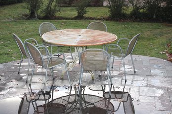 Vintage Metal Patio Table And Chairs