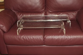 Vintage Lucite Curved Wall Shelves