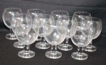 Crate & Barrel Set Of 11 Viva Wine Glass  5 3/4' Tall (A-69)