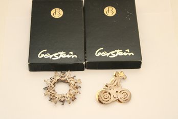 Pair Of David Gerstein Brooches