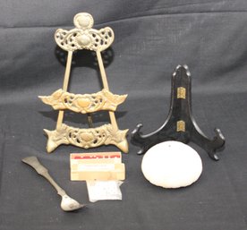 Vintage Dice, Brass Plate Stand An Urchin And More!