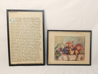 Some Vintage Framed Wall Decor (A-93)