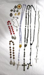 Rosary Beads And Medallions 1 Sterling. (J-33)