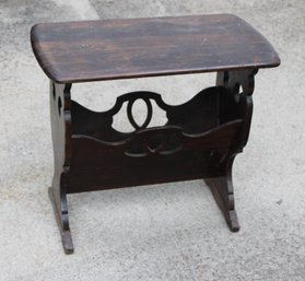 Wooden Table Magazine Rack