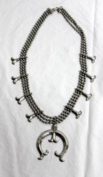Vintage Goldette Native American Style Squash Blossom Necklace (J-55)