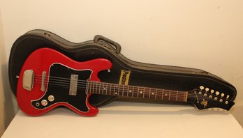 Vintage Kingston Solid Body 36' Electric Guitar W/ Case