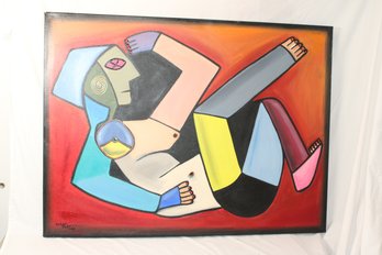Painting By Michael Perez Cubist Nude Woman