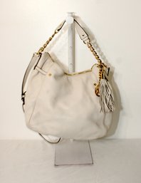 Michael Kors White Leather Handbag (C-99)