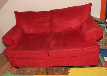 Raymour & Flanigan Red Loveseat