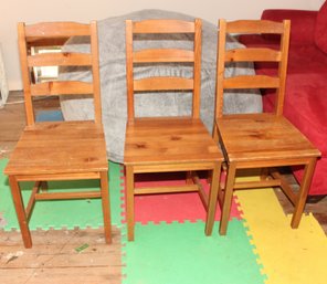 3 Wood Chairs