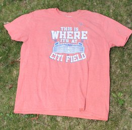 New York Mets T-shirt The 7-Line This Is Where Its At Citi Field XL Orange. (A-67)