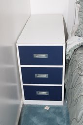 Blue And White Campaign Storage Drawers