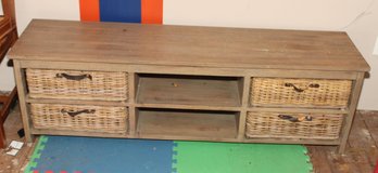 Entertainment Media Unit W/ Storage Baskets  (B-10)